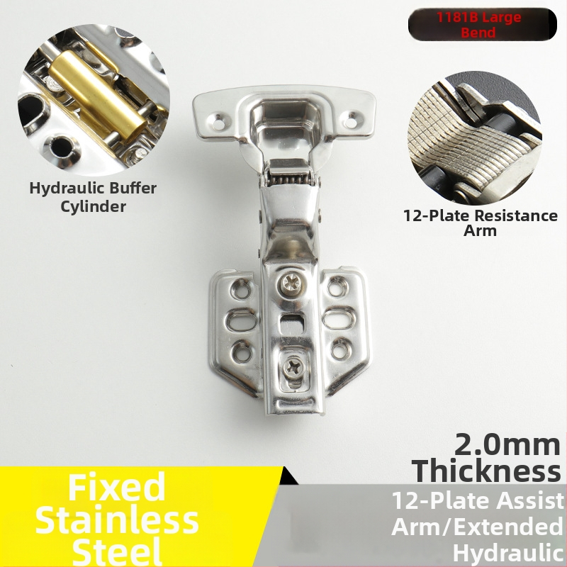 Pánt na šatník z nehrdzavejúcej ocele s hydraulickým tlmením, niklový povrch, kód Kg-g6