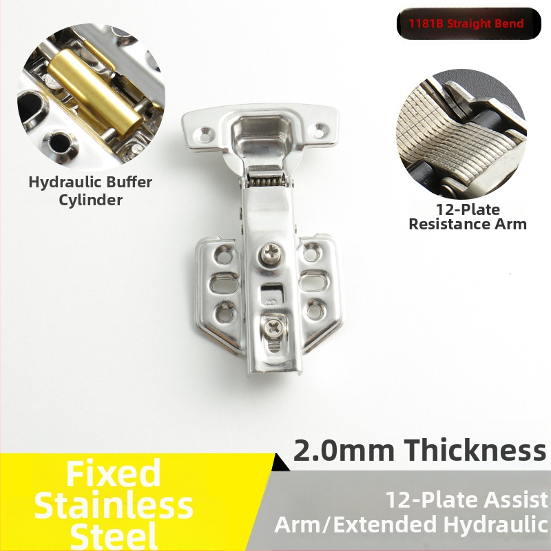 Pánt na šatník z nehrdzavejúcej ocele s hydraulickým tlmením, niklový povrch, kód Kg-g6