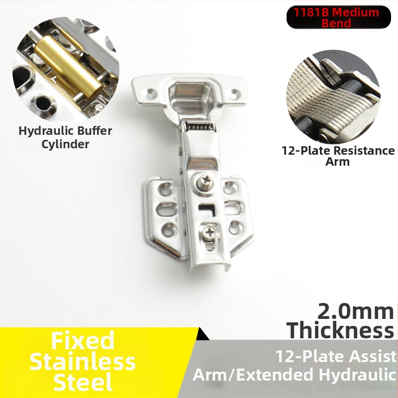 Pánt na šatník z nehrdzavejúcej ocele s hydraulickým tlmením, niklový povrch, kód Kg-g6