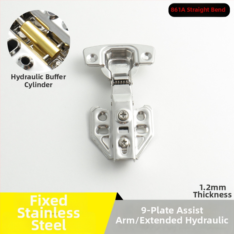 Pánt na šatník z nehrdzavejúcej ocele s hydraulickým tlmením, niklový povrch, kód Kg-g6