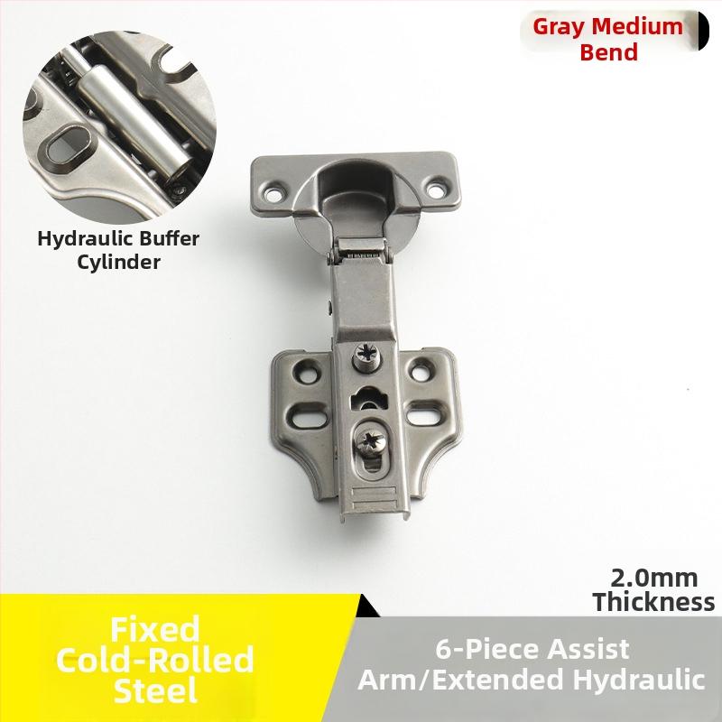 Pánt na šatník z nehrdzavejúcej ocele s hydraulickým tlmením, niklový povrch, kód Kg-g6