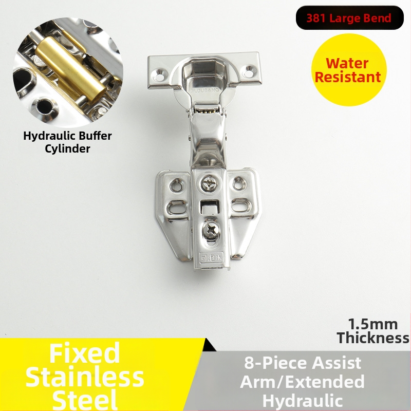 Pánt na šatník z nehrdzavejúcej ocele s hydraulickým tlmením, niklový povrch, kód Kg-g6