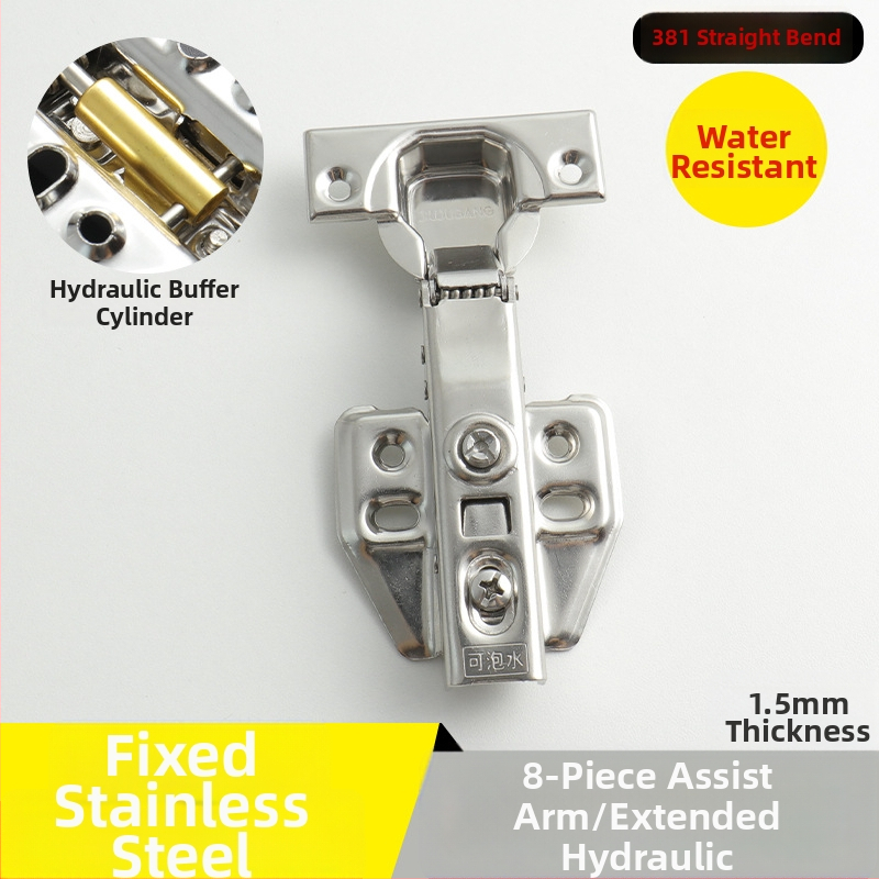 Pánt na šatník z nehrdzavejúcej ocele s hydraulickým tlmením, niklový povrch, kód Kg-g6