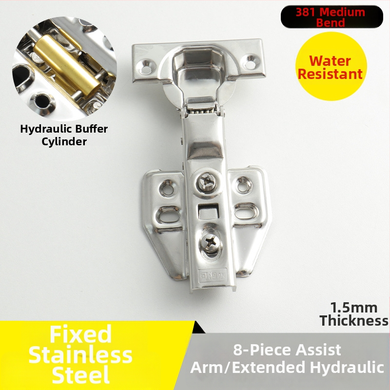 Pánt na šatník z nehrdzavejúcej ocele s hydraulickým tlmením, niklový povrch, kód Kg-g6