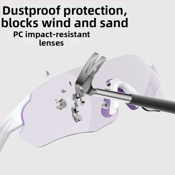 Cyklistické okuliare deň-noc, TR90, proti vetru, bez rámu, unisex, kompatibilné s dioptrickými sklami