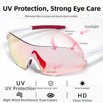 Cyklistické okuliare deň-noc, TR90, proti vetru, bez rámu, unisex, kompatibilné s dioptrickými sklami