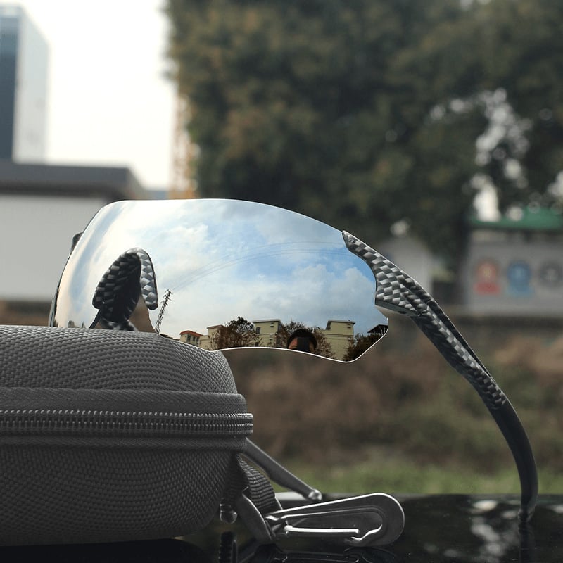 Cyklistické okuliare deň-noc, TR90, proti vetru, bez rámu, unisex, kompatibilné s dioptrickými sklami