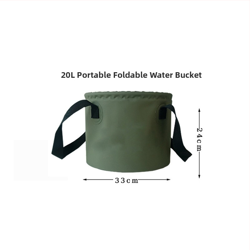 Sklopná PVC vaňa s pletivovou taškou na pranie ovocia, pre kempovanie a rybolov, objem 10L/20L