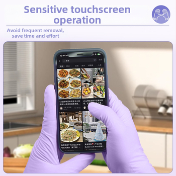 Nitrilové kuchynské rukavice – hrubšie, vodeodolné, jednorázové pre domáce upratovanie