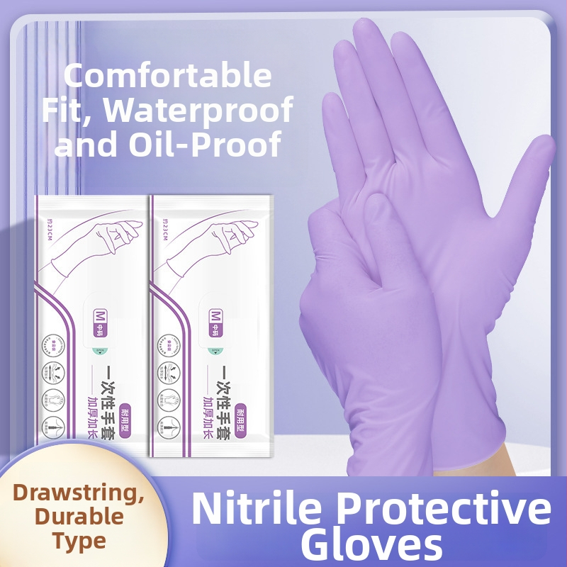 Nitrilové kuchynské rukavice – hrubšie, vodeodolné, jednorázové pre domáce upratovanie