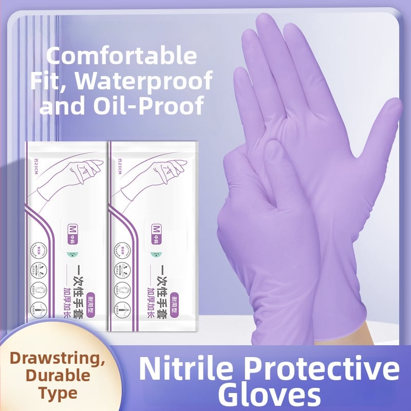 Nitrilové kuchynské rukavice – hrubšie, vodeodolné, jednorázové pre domáce upratovanie