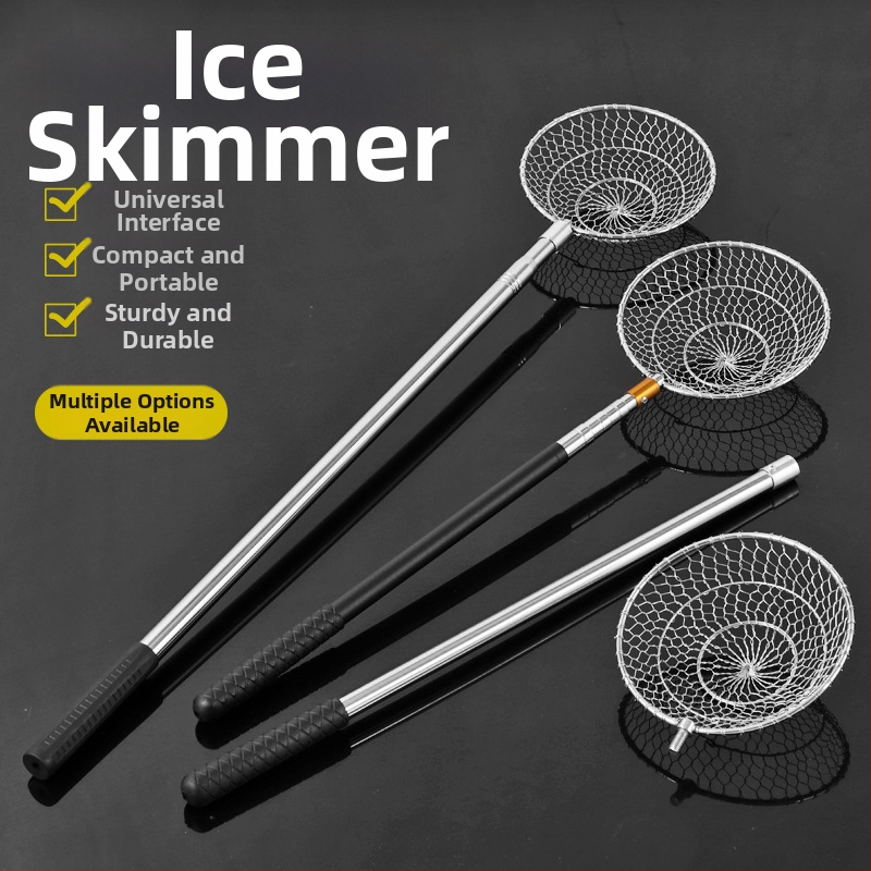 Ледена лъжичка за риболов — неръждаема стомана, Runxing Fishing Gear, модел Stainless Steel Ice Scoop Ladle, предназначена за риболов на лед