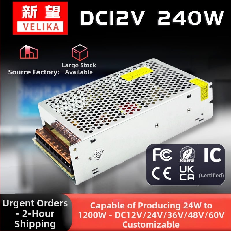 LED displejový napájací modul, 12V, prepínanie, 240W, IP20, CE