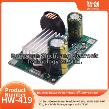 Modul buck DC Zhichuang, intrare largă 9–120V, ieșire 5V/12V, până la 3A