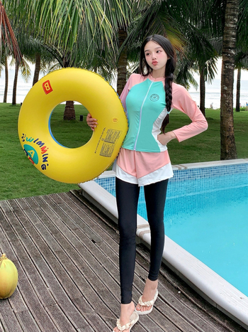 Dámsky dvojdielny neoprénový oblek s dlhými rukávmi a nohami, bambusové vlákno, rýchloschnúci, jednofarebný, pre potápanie a vodné športy