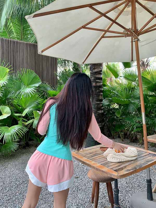 Dámsky dvojdielny neoprénový oblek s dlhými rukávmi a nohami, bambusové vlákno, rýchloschnúci, jednofarebný, pre potápanie a vodné športy