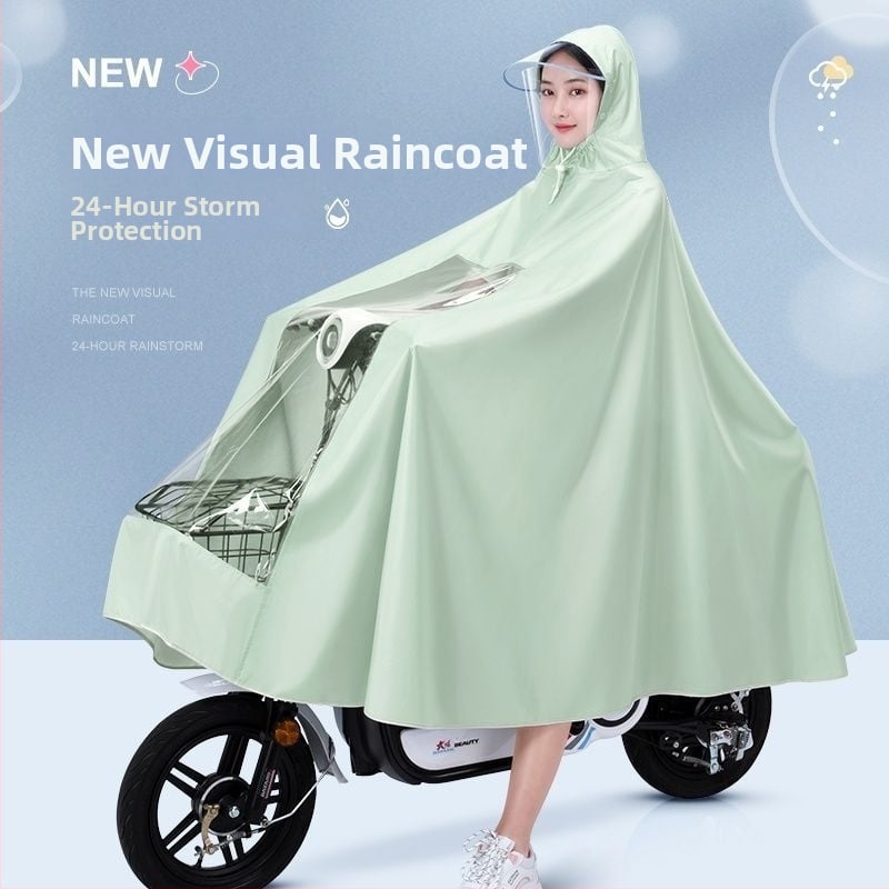 Vihm pončo mootorrattale/elektrilisele skuterile – Oxford kangas, paks tekstuur, täiskasvanutele