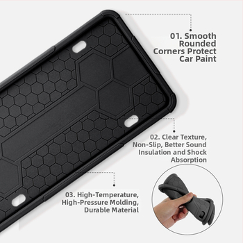 Silikónový mat na poznávaciu značku, obdĺžnikový tvar; kompatibilný s vozidlami General Motors; značky Tai mei