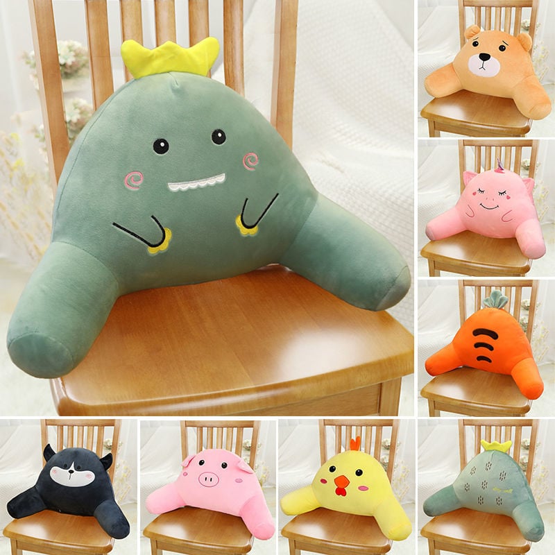 Bedrový vankúš pre kanceláriu, auto a pohovku – plyšový poťah, PP bavlnené výplne, strapový okraj, jednoduchý moderný štýl