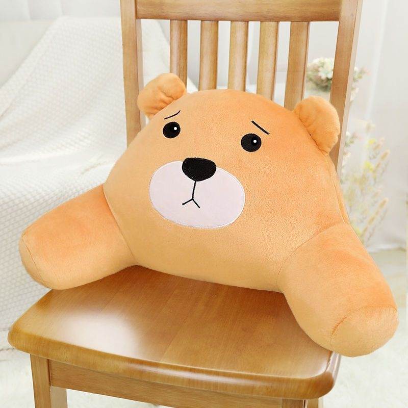 Bedrový vankúš pre kanceláriu, auto a pohovku – plyšový poťah, PP bavlnené výplne, strapový okraj, jednoduchý moderný štýl