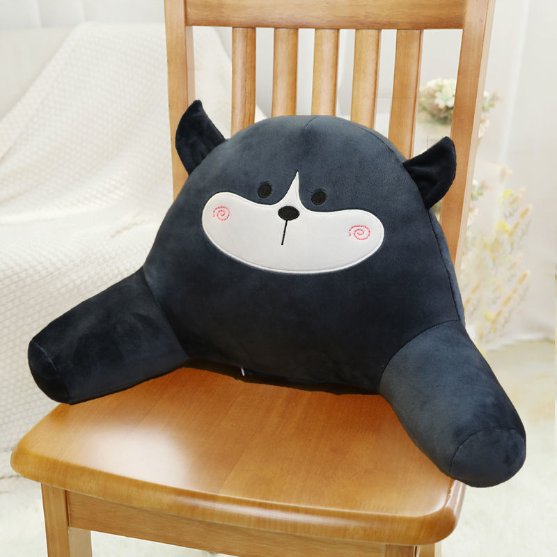 Bedrový vankúš pre kanceláriu, auto a pohovku – plyšový poťah, PP bavlnené výplne, strapový okraj, jednoduchý moderný štýl