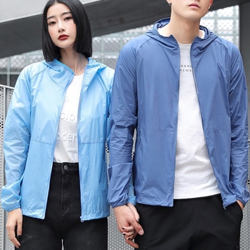 Vanjska windbreaker jakna s kapuljom (UPF50+ UV zaštita, vodootporna, otporna na vjetar, brzo suši, prozračna tkanina)