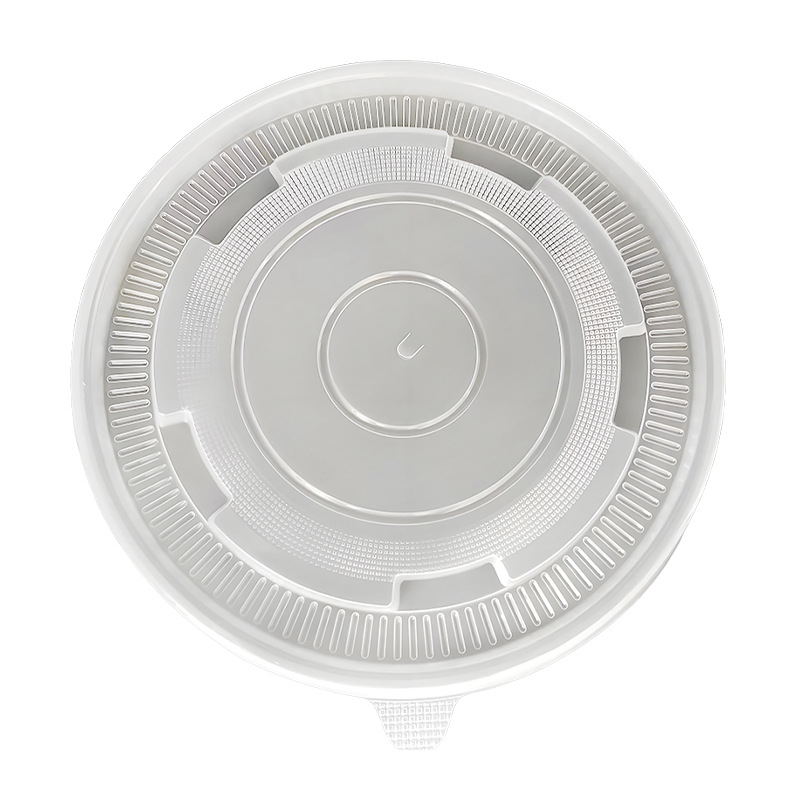 Okrugli poklop za zdjelu, proziran PP, vodonepropusan, s otvorima za ventilaciju, pogodan za zagrijavanje