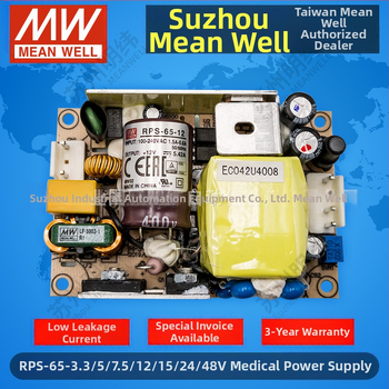 Mean Well RPS65W bare-board prepínaný zdroj napájania, výstupy 12V/15V/24V, CE certifikát