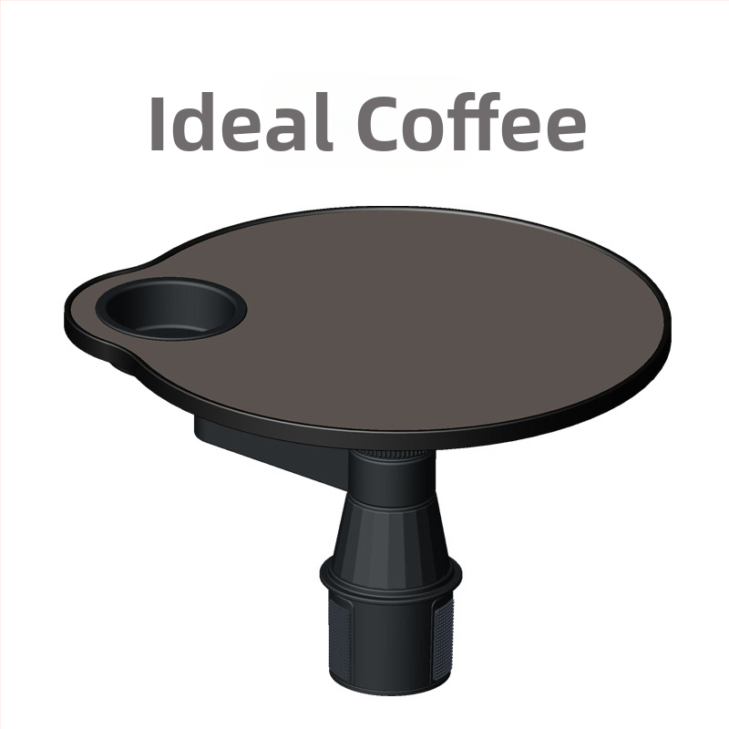 Automašīnas plūdošs galds ar krūzes turētāju, griežams un daudzfunkcionāls, materiāls mākslīgā plāksne, uzstādīšana ar snap-in, universāla savietojamība