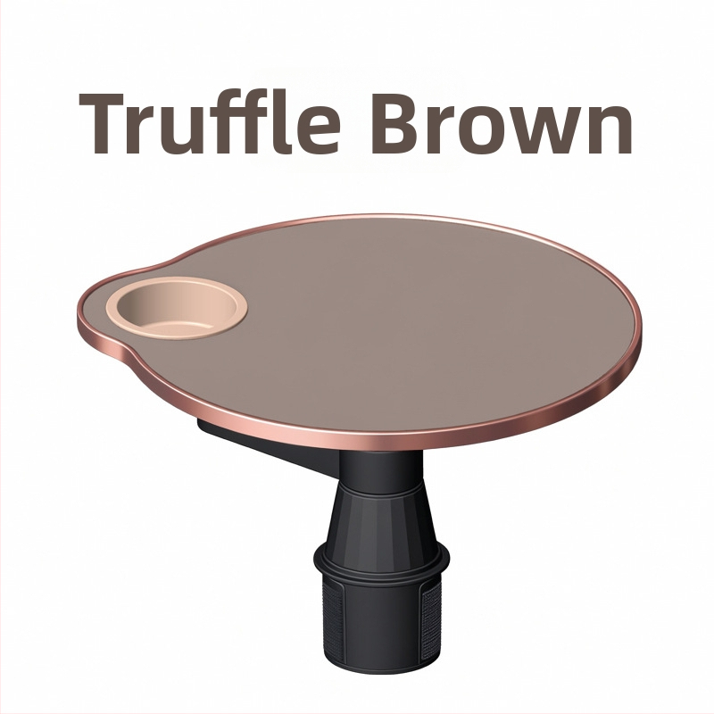 Automašīnas plūdošs galds ar krūzes turētāju, griežams un daudzfunkcionāls, materiāls mākslīgā plāksne, uzstādīšana ar snap-in, universāla savietojamība