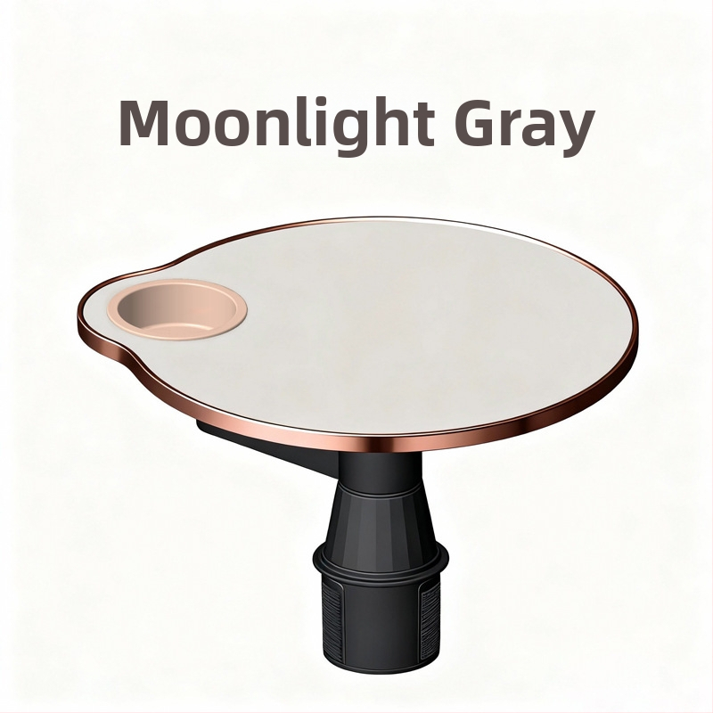 Automašīnas plūdošs galds ar krūzes turētāju, griežams un daudzfunkcionāls, materiāls mākslīgā plāksne, uzstādīšana ar snap-in, universāla savietojamība