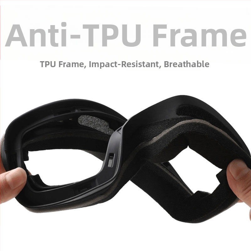 OCORT γυαλιά σκι με διπλό σφαιρικό φακό, αντιθαμβωτικά, PC+TPU κατασκευή, αντιανεμική προστασία ματιών