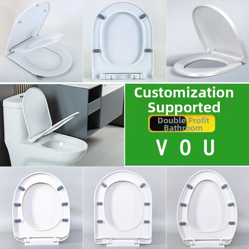 VOU hrubšie veko na toaletu, vycpané, vzdialenosť montážnych otvorov 9–19 cm, model VOU, materiál: PP doska