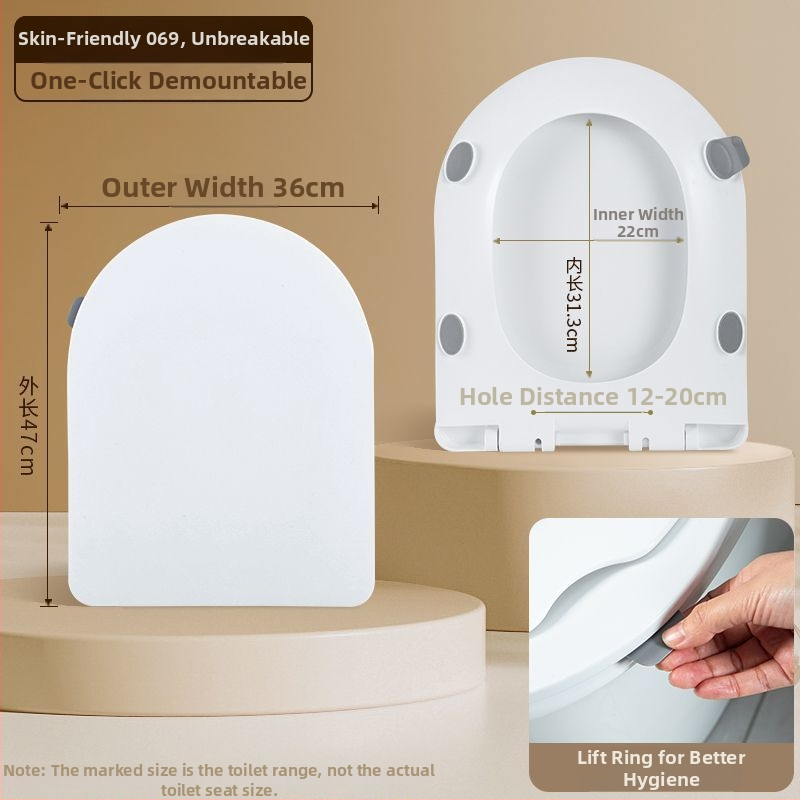 Capac de toaletă VOU, îngroșat, căptușit, distanța dintre găurile de montaj 9–19 cm, model VOU, placă PP