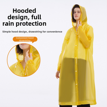 PEVA еднократен дъждобран-понче за възрастни, стандартна дебелина, карикатурен стил