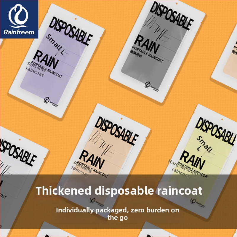 PEVA еднократен дъждобран-понче за възрастни, стандартна дебелина, карикатурен стил