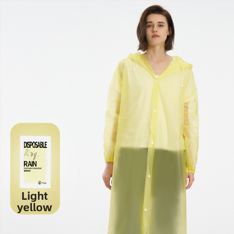 PEVA еднократен дъждобран-понче за възрастни, стандартна дебелина, карикатурен стил