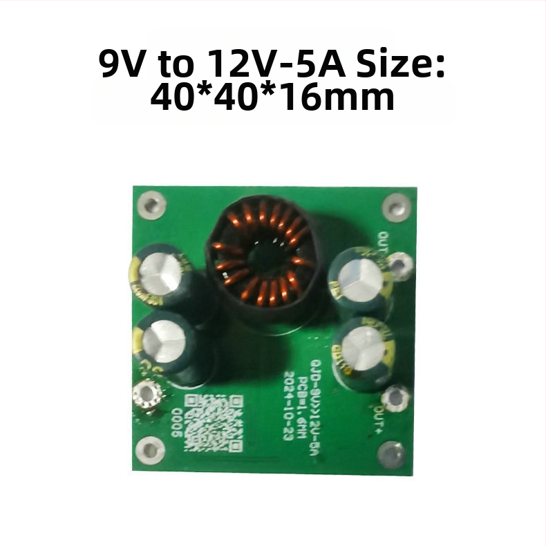 DC uz AC 24V invertora plate uzraudzības kamerai — ieeja 9-24V, izeja AC24V 3A, paaugstināšanas moduļi 9V→24V 5A, 24V→36V 5A