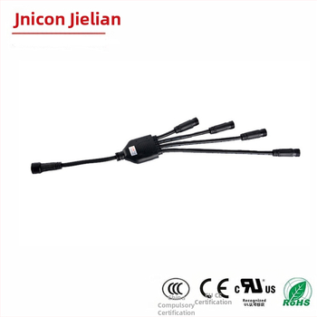 Y-tvarovaný vodotesný spojovací kábel, 3-jadrový, zlatom pokovené mosadzné kontakty, guľatý, AC/DC rozhranie