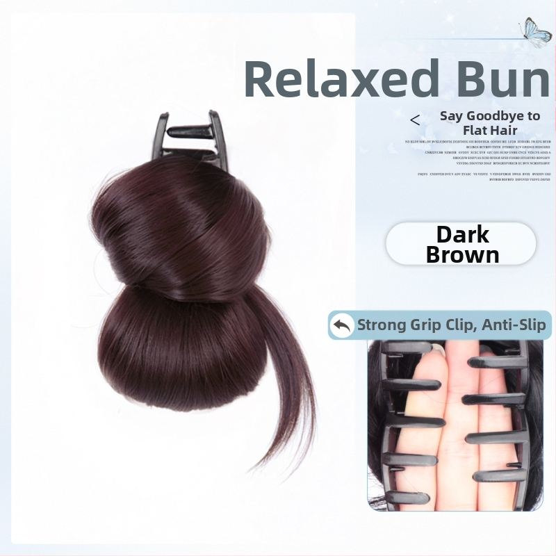 Falošný chvost vlasov – ručne tkaný spona na drdol a prsteň na vlasy, tepelne odolné hodvábne vlákno, nie je možné farbiť ani žehliť