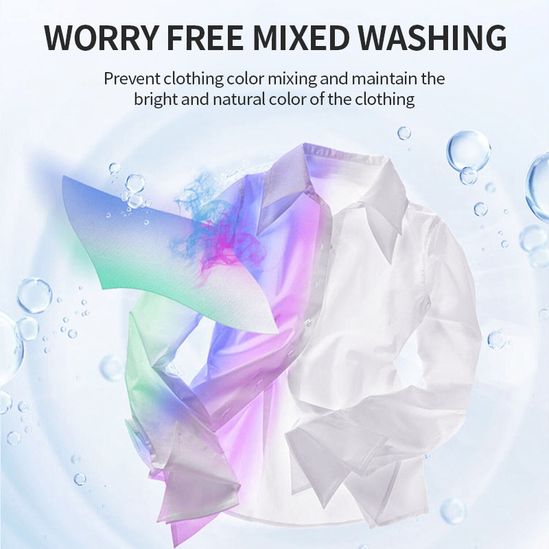 100 kusov absorpčných listov na pranie — zabraňuje prenášaniu farieb a miešaniu farieb