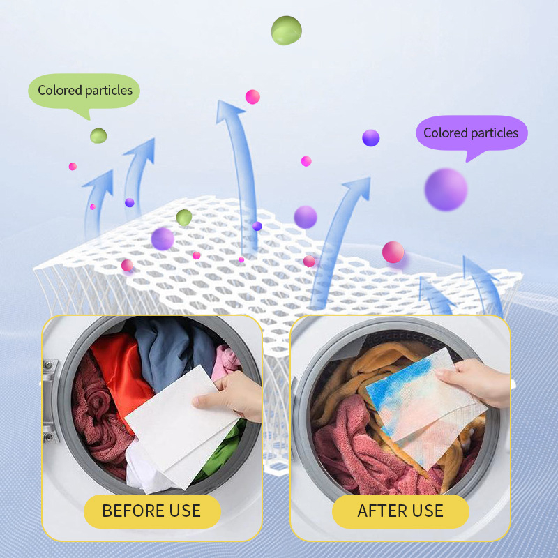 100 kusov absorpčných listov na pranie — zabraňuje prenášaniu farieb a miešaniu farieb