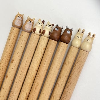 Xinxuan ξύλινα chopsticks – χαριτωμένο στυλ, μοτίβο καρτούν, αντιολισθητικά