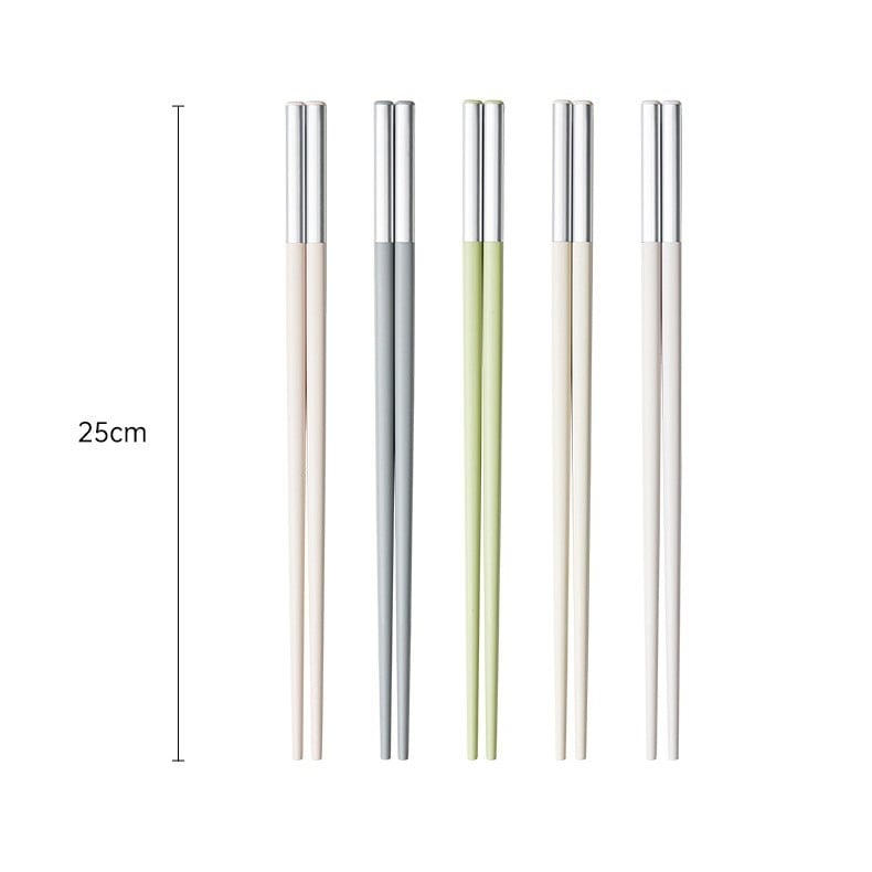 Σετ ξυλάκια φαγητού, υλικό PET, αντιολισθητικά, ανθεκτικά στη θερμότητα, 5 ζεύγη, λογότυπο κατά παραγγελία