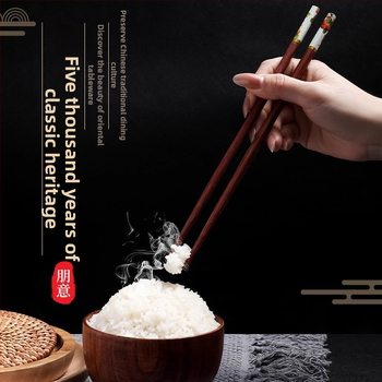 Ξυλάκια φαγητού χωρίς κερί, 10 ζεύγη, μοτίβο λουλουδιών, υδροπολυμένες, βιοδιασπώμενα