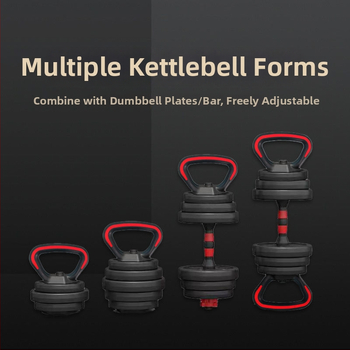 Rukoväť na kettlebell s nastaviteľnou dĺžkou základne – EVA materiál, univerzálny úchop na činky s kotúčmi, model XX833403507297