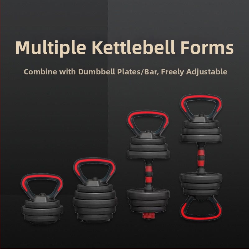 Rukoväť na kettlebell s nastaviteľnou dĺžkou základne – EVA materiál, univerzálny úchop na činky s kotúčmi, model XX833403507297