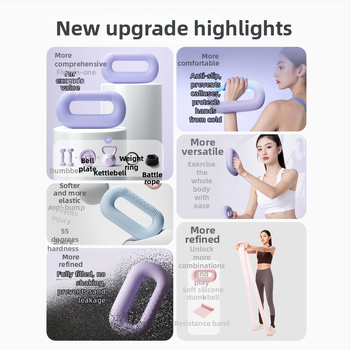 Ringový činkový kruh pre domáce použitie – PVC + želejný piesok, 1/1,5/2/2,5 kg, vhodný pre fitness a tvarovanie tela