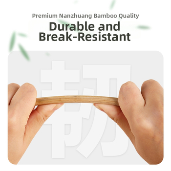 Jednorázové bambusové paličky na jedlo, s tvrdeným a zosilneným dizajnom, 50 párov na balenie, samostatné balenie, značka Guyuetiancheng