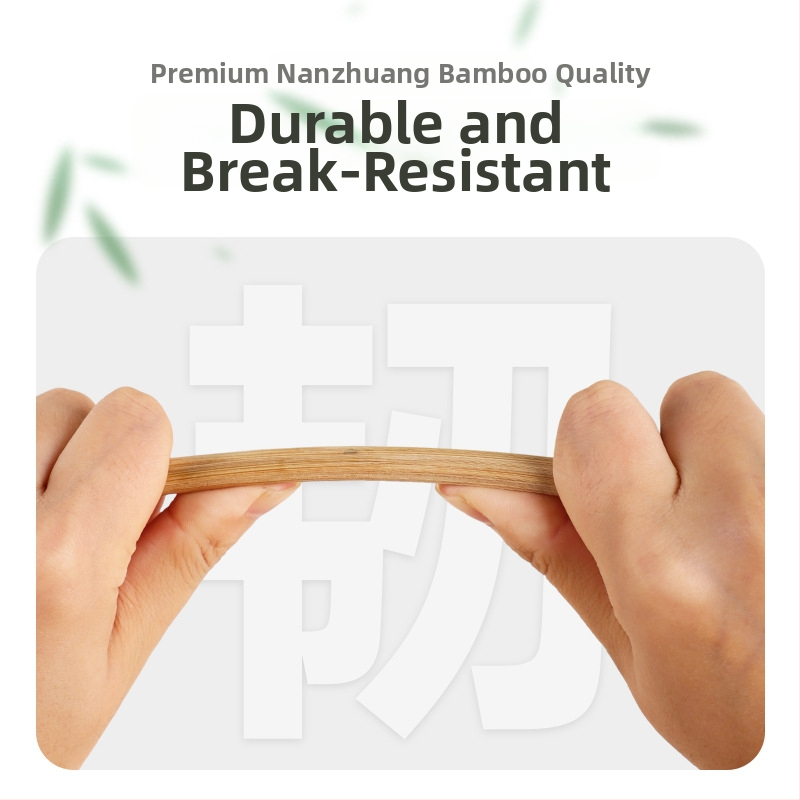 Vienkartinės bambukinės lazdelės valgymui, su standžiu ir sustiprintu dizainu, 50 porų į pakuotę, nepriklausoma pakuotė, prekinis ženklas Guyuetiancheng